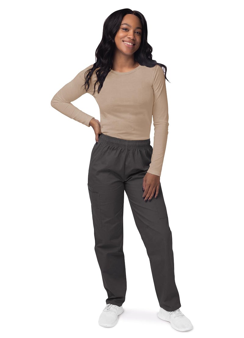 Sivvan Scrubs for Women - Long Sleeve Comfort Underscrub Tee - S8500 - Khaki - XS - Image 4